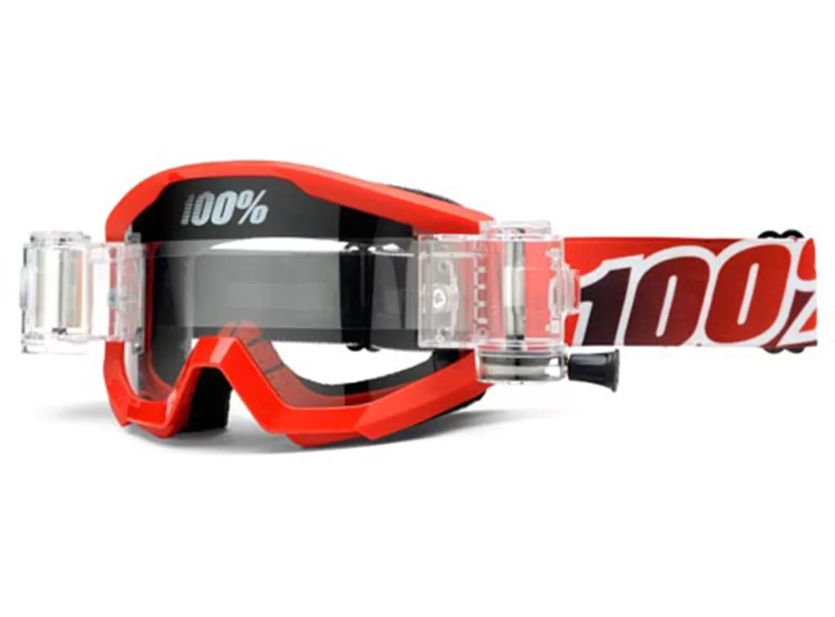 100% Strata SVS MTB Goggle - Furnace - Red