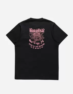 1258 Abundance Dragon Tour T-Shirt Black