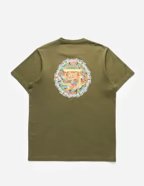 1261 Abundance Dragon Circle T-Shirt Olive