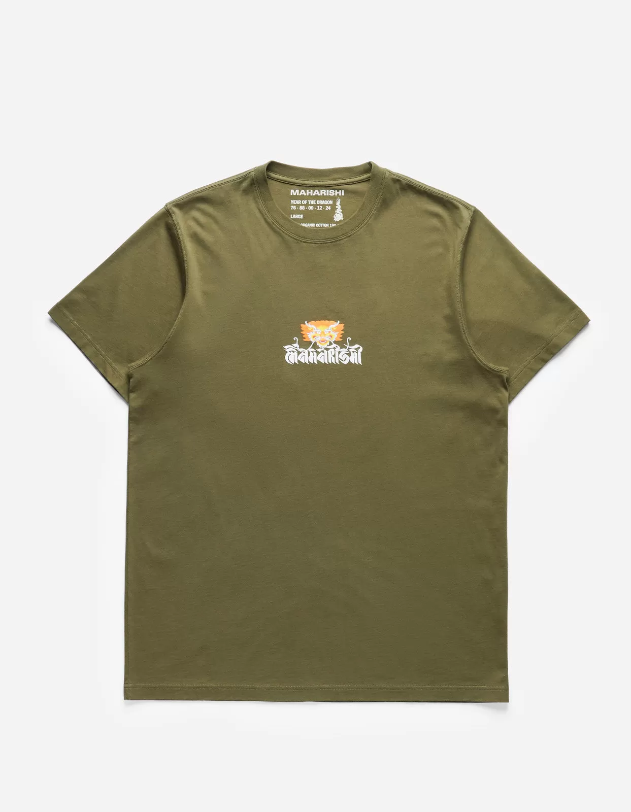 1261 Abundance Dragon Circle T-Shirt Olive