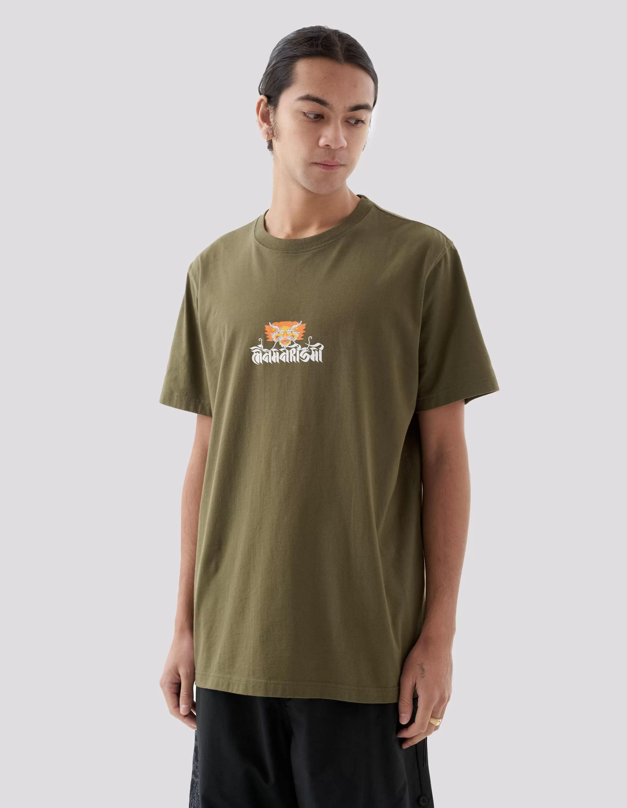 1261 Abundance Dragon Circle T-Shirt Olive