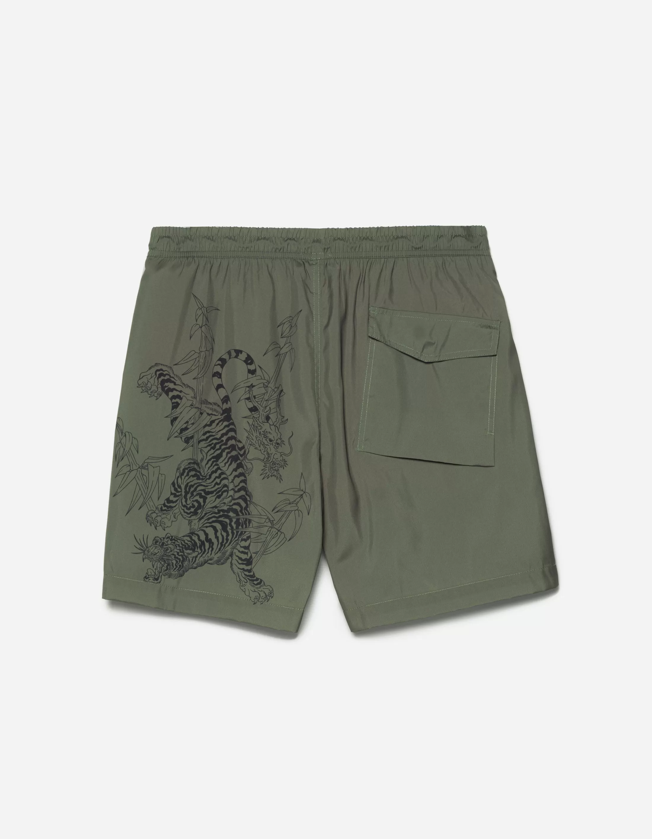 1274 Bamboo Tiger Swim Shorts Olive