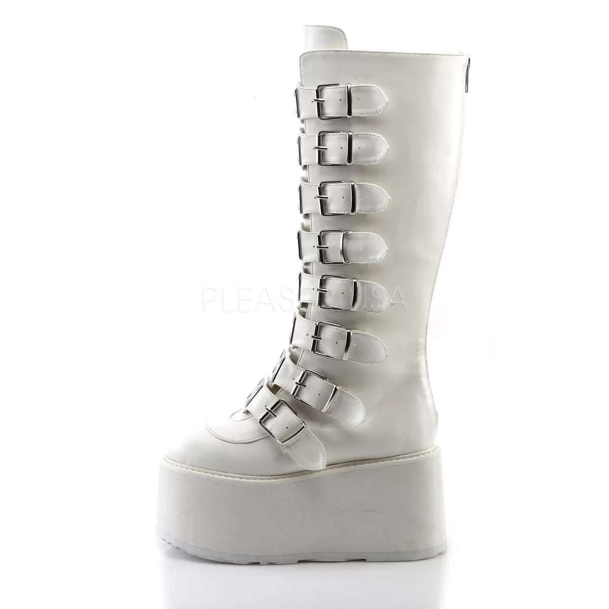 3 Inch Platform DAMNED-318 White Pu