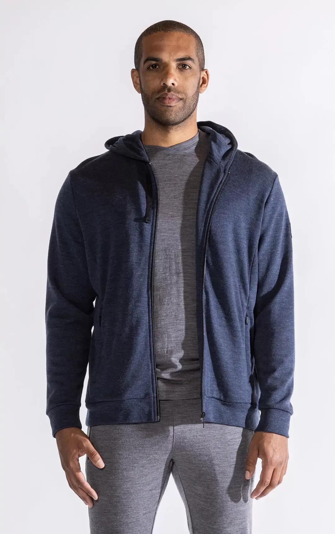 320GSM MERINO ZIPPED HOODY