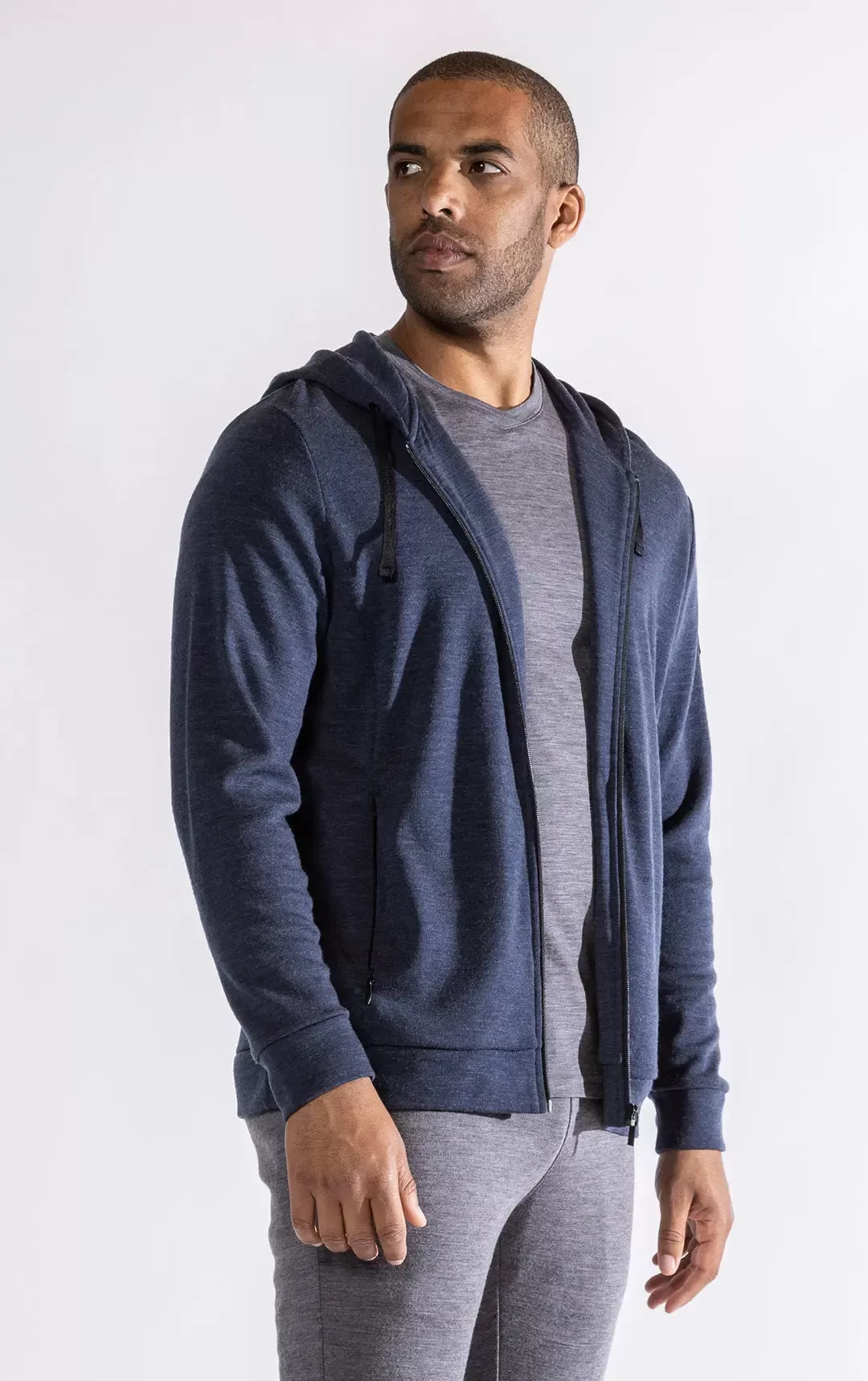 320GSM MERINO ZIPPED HOODY