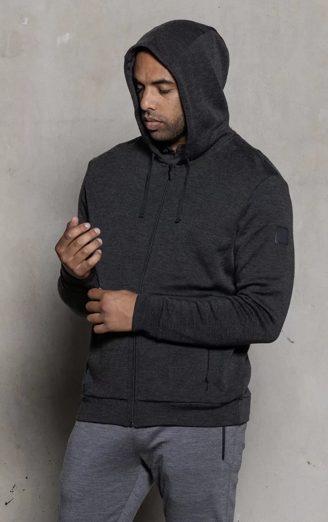 320GSM MERINO ZIPPED HOODY