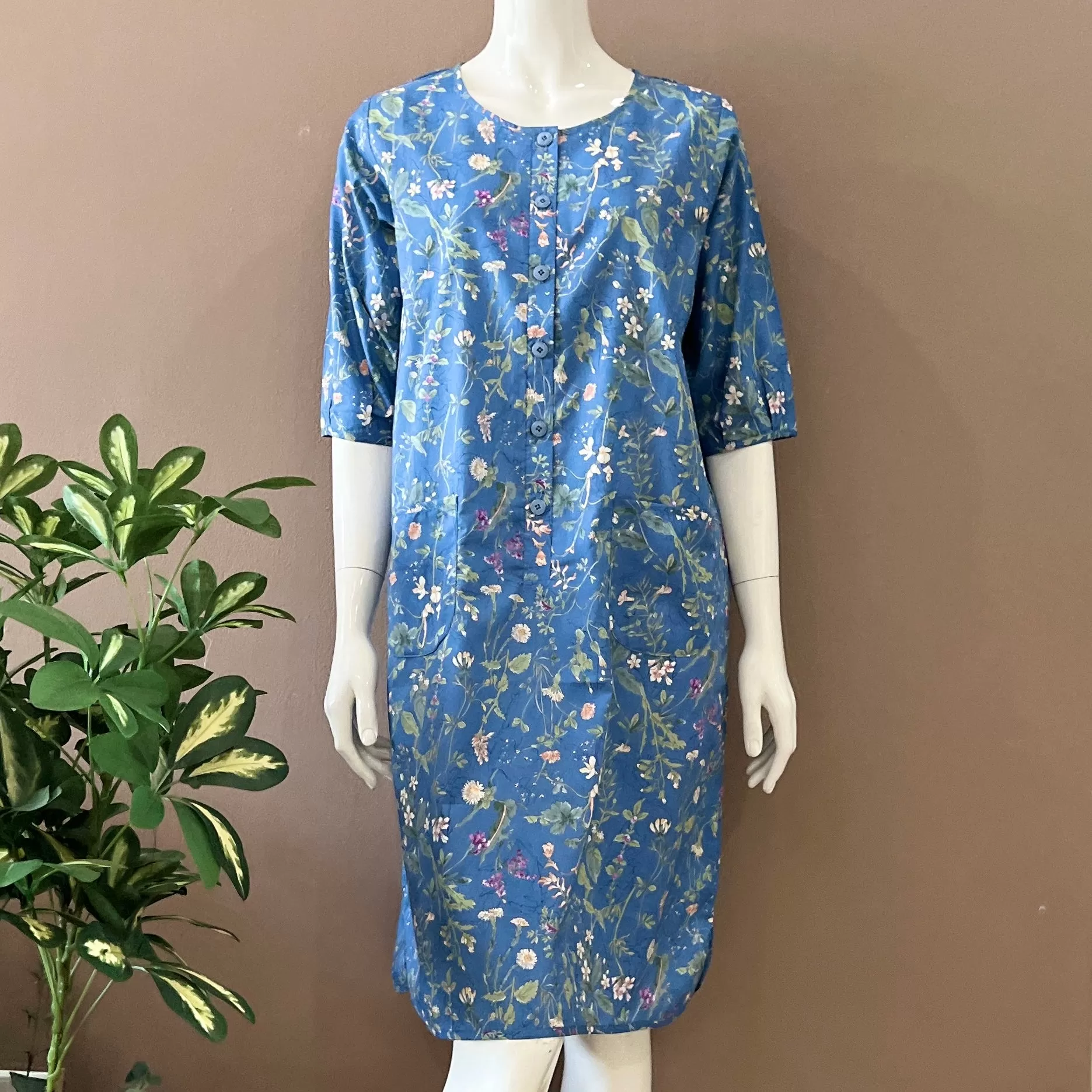 3/4 Sleeve Night Dress