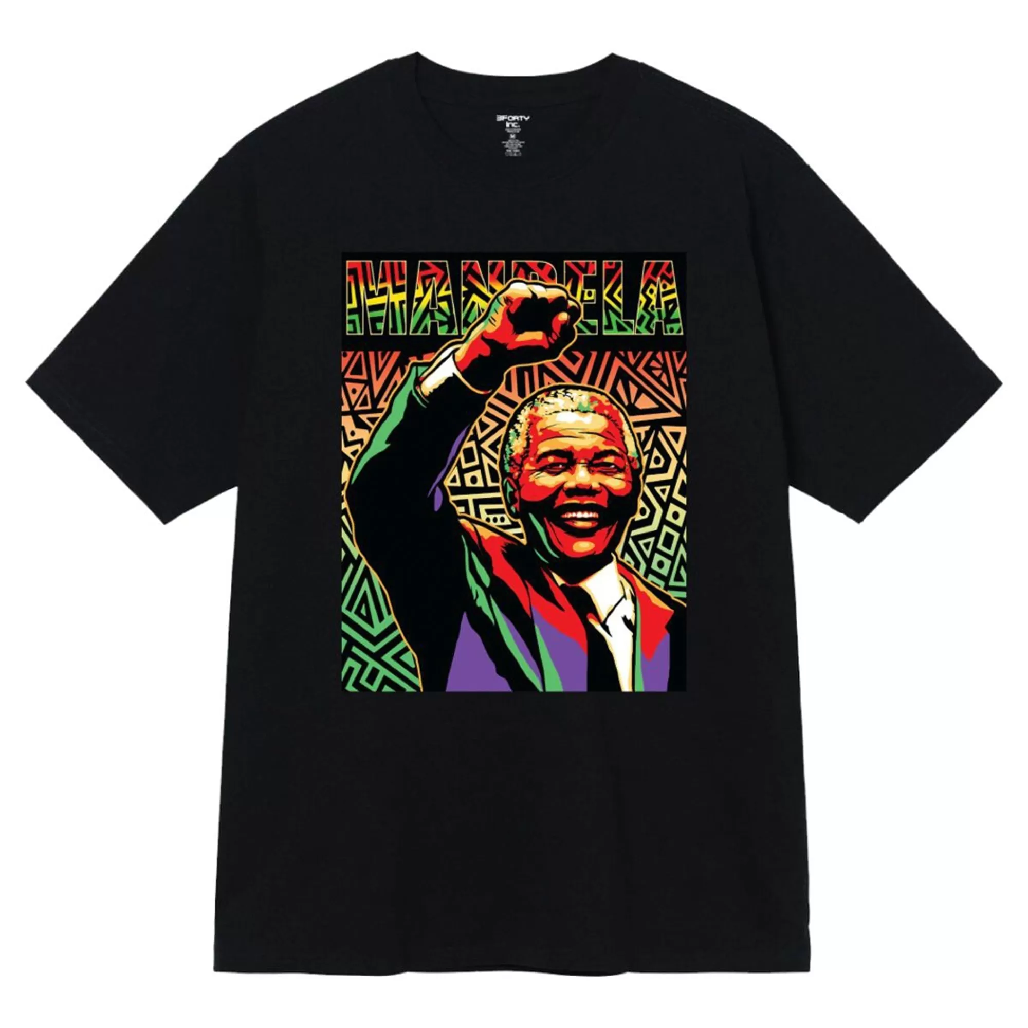 3Forty Inc Men Nelson Mandela Tee (Black)