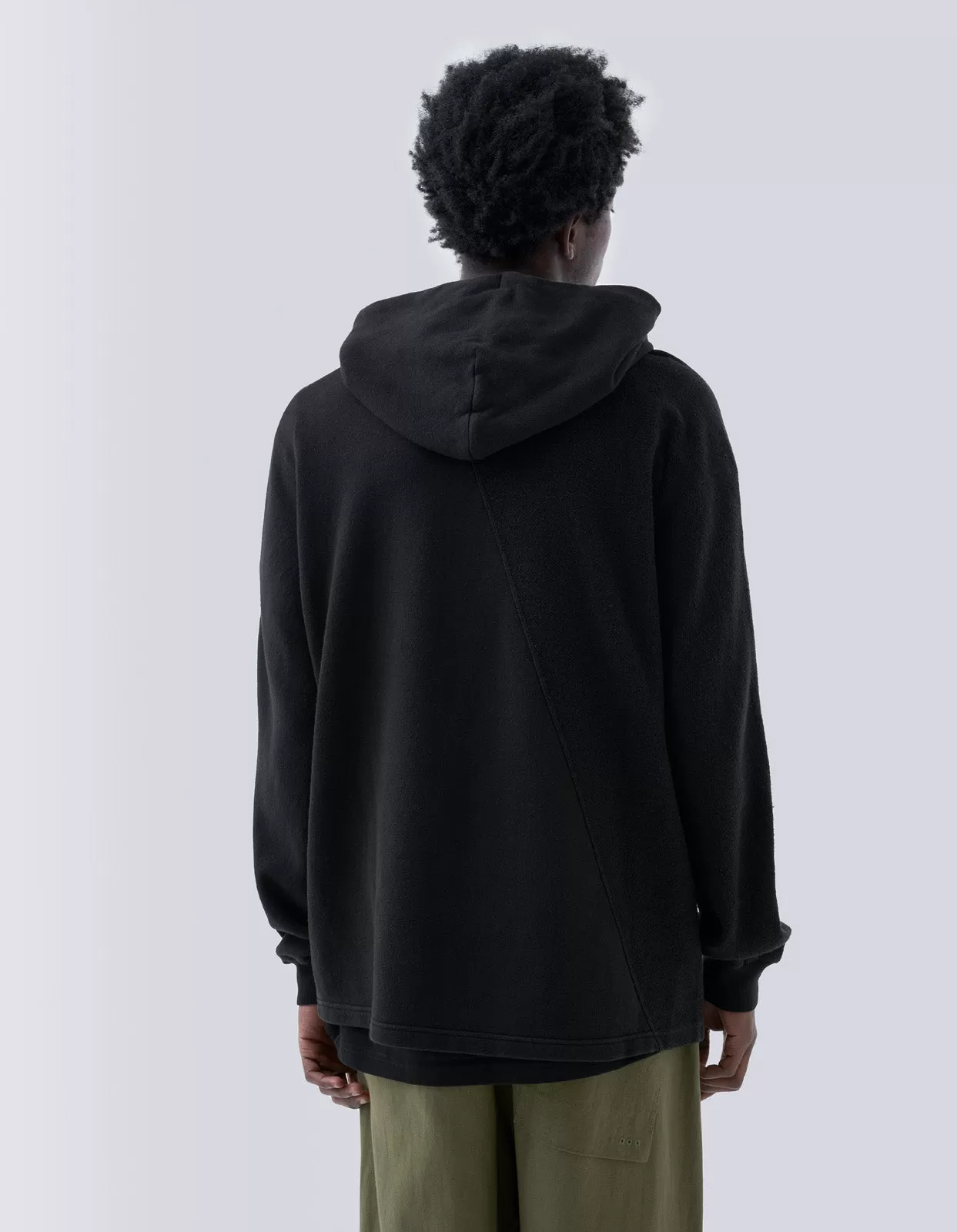 5002 Kesagiri Hemp Hooded Sweat Black BLK-108F