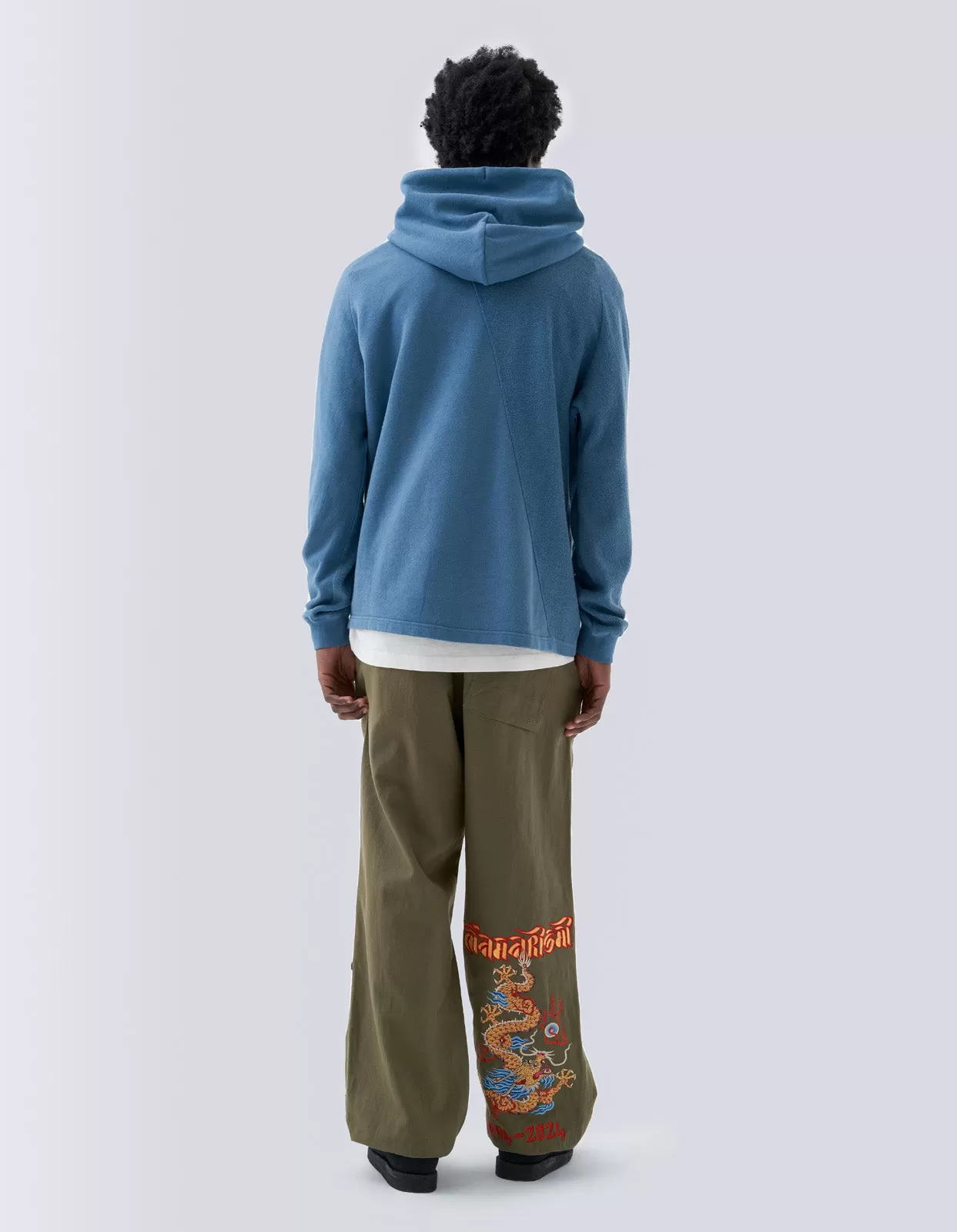 5002 Kesagiri Hemp Hooded Sweat Subdued Blue