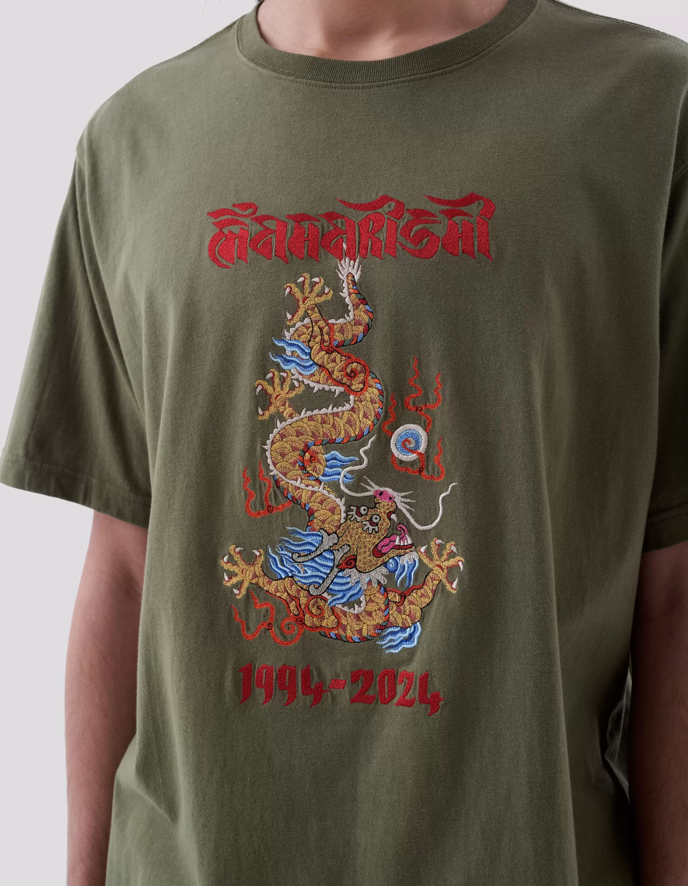 5017 Descending Dragon T-Shirt Olive