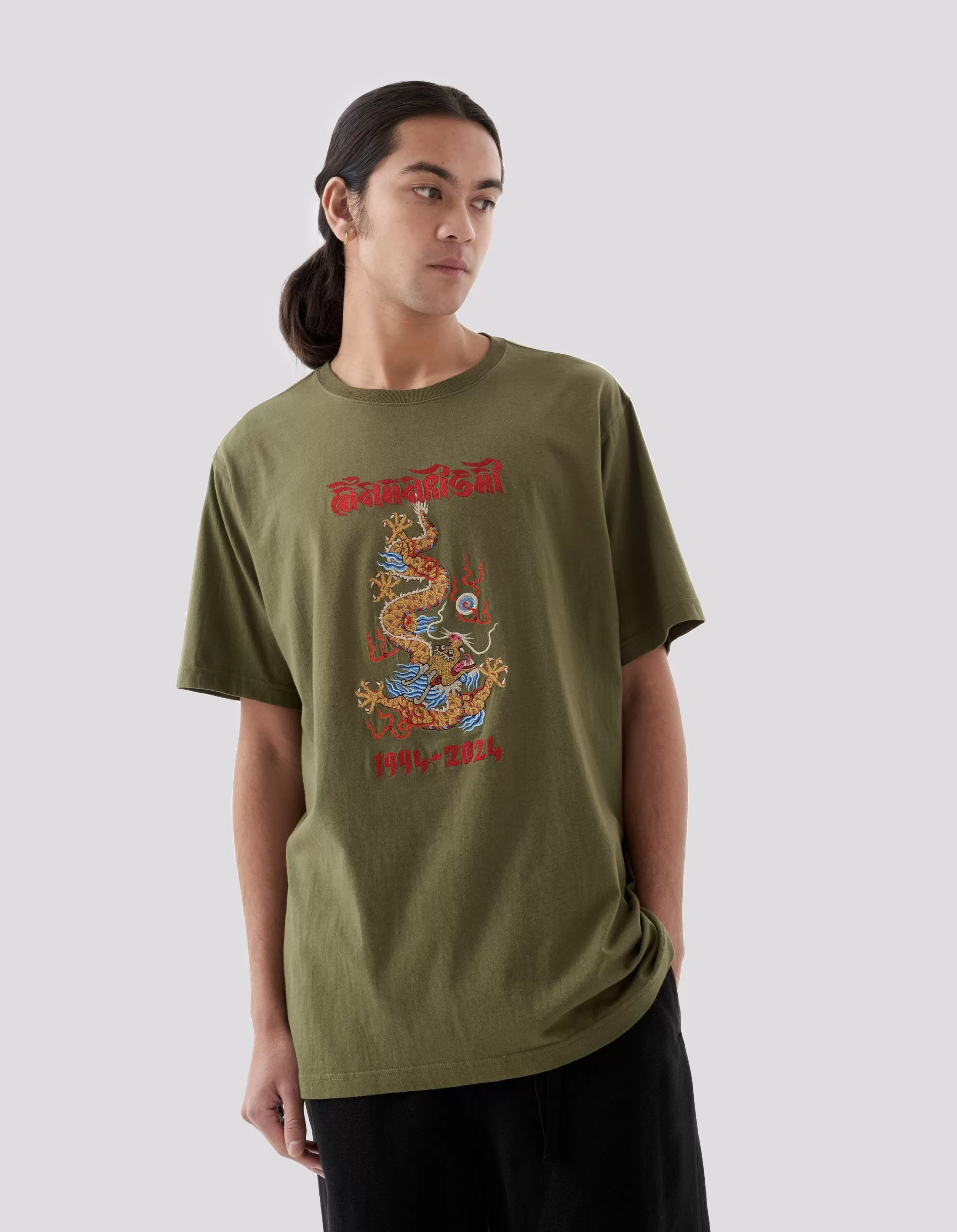 5017 Descending Dragon T-Shirt Olive