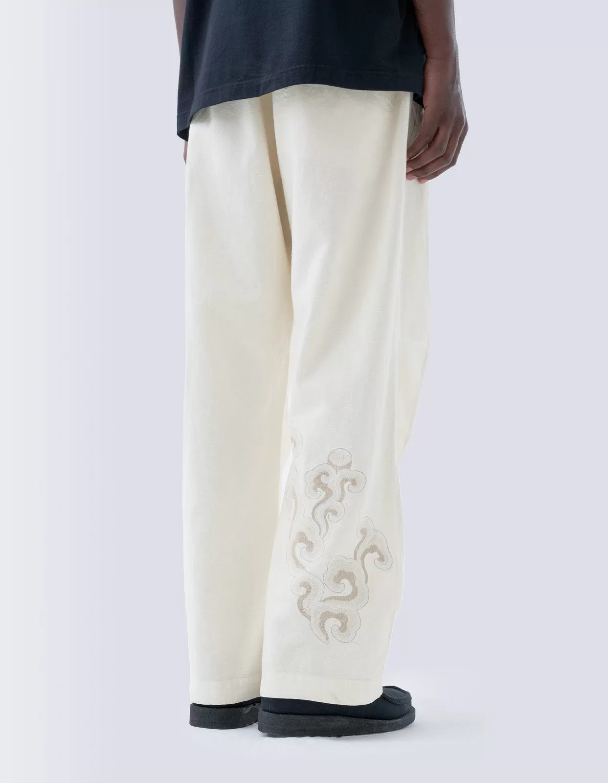 5031 Tibetan Clouds Track Pants Ecru