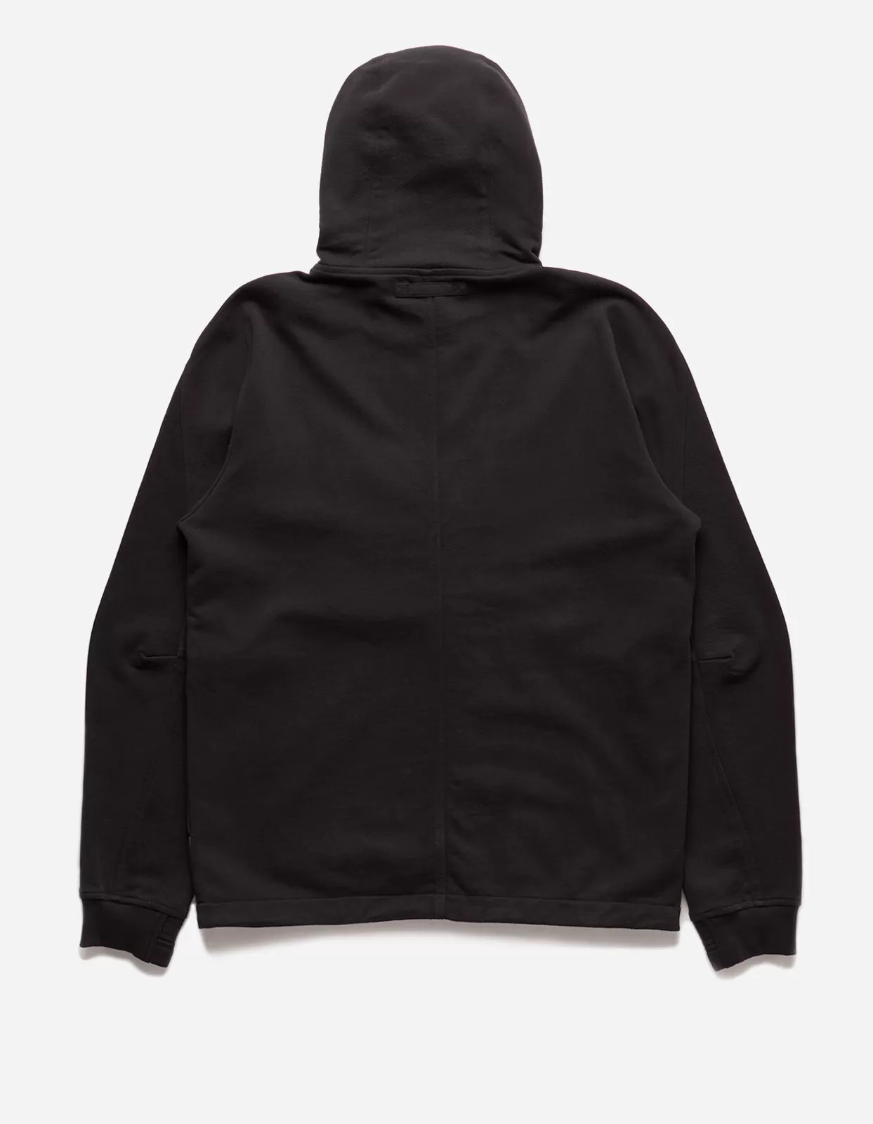 5043 Asym Articulated Hooded Sweat Black