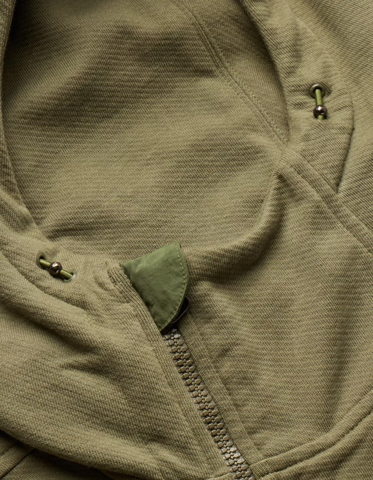 5043 Asym Articulated Hooded Sweat Olive OG-107F