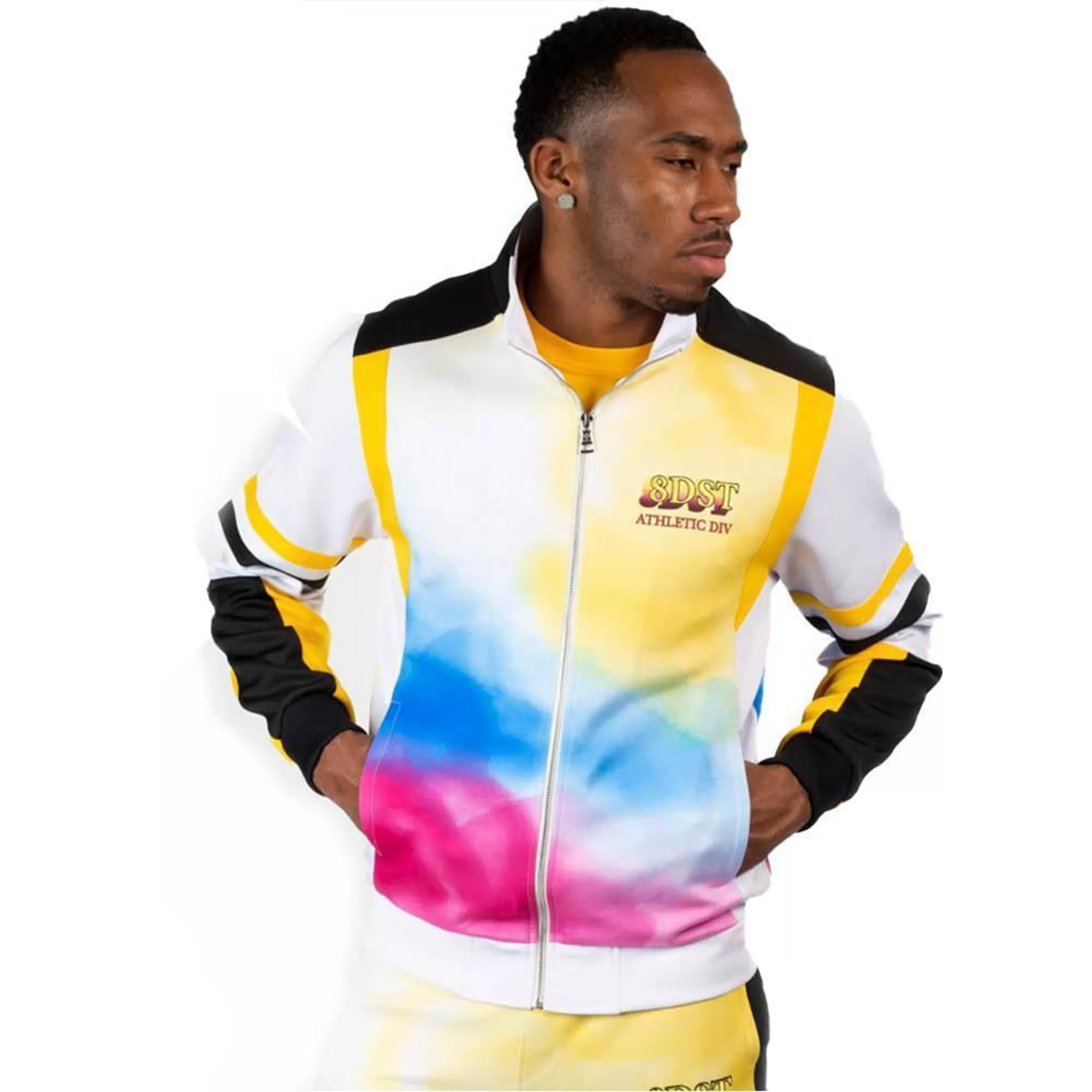 8DSTRKT Men Dbl Jersey Track Jacket (Yellow)