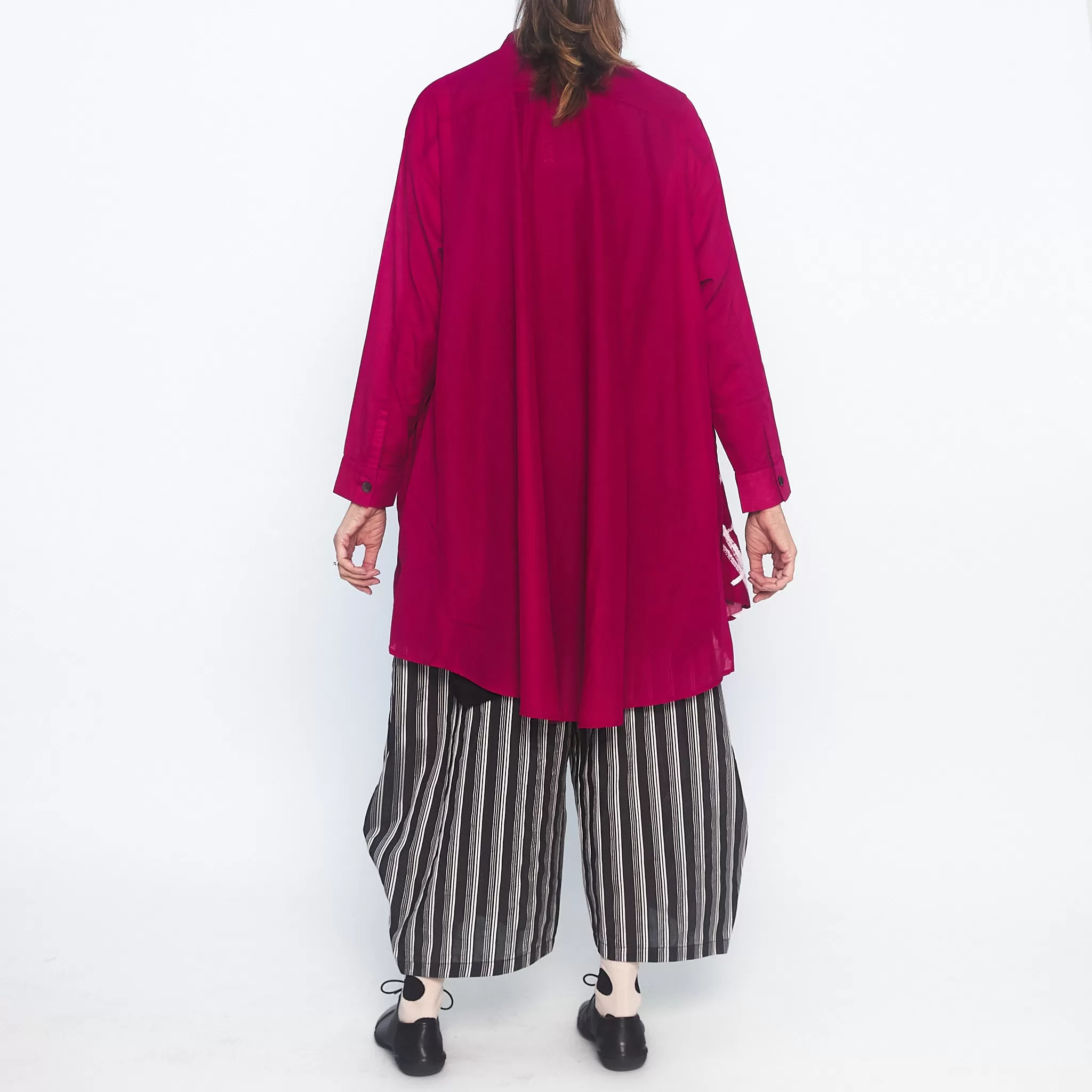 Abstract Print Shirt in Cerise