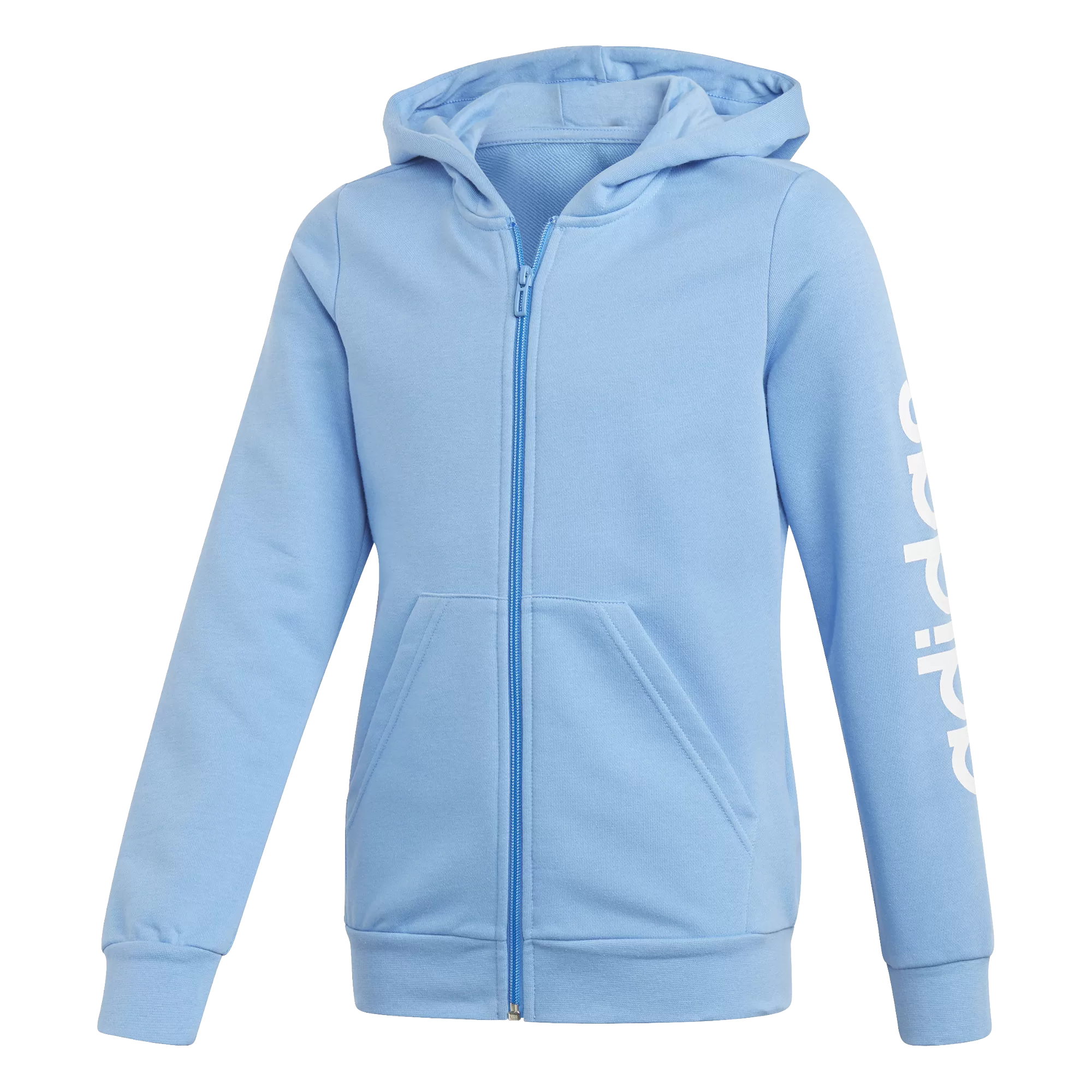 Adidas Kids Linear Full Zip Hoodie-Real Blue