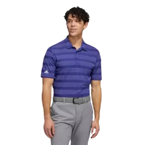 Adidas Two-Color Men's Striped Polo Shirt - Legacy Indigo