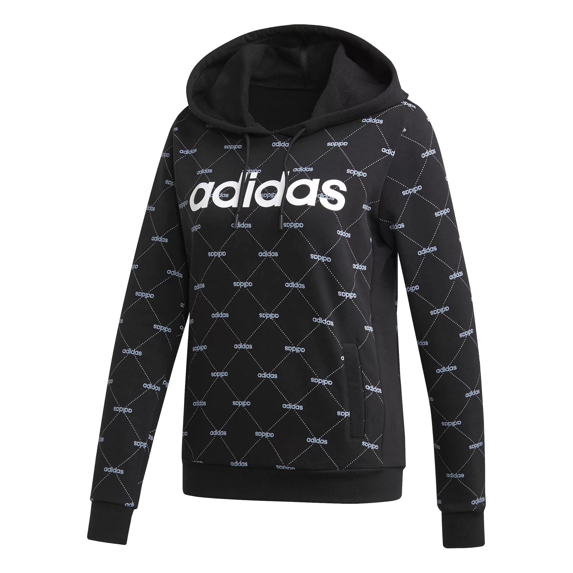 Adidas Womens Linear Graphic Hoody- Black