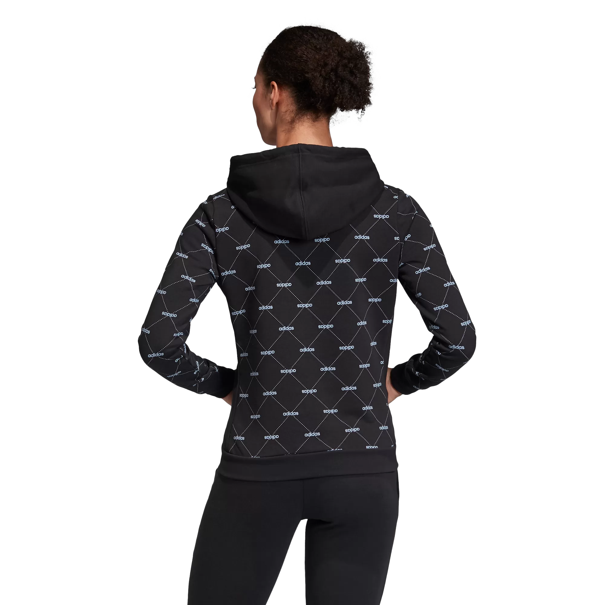 Adidas Womens Linear Graphic Hoody- Black