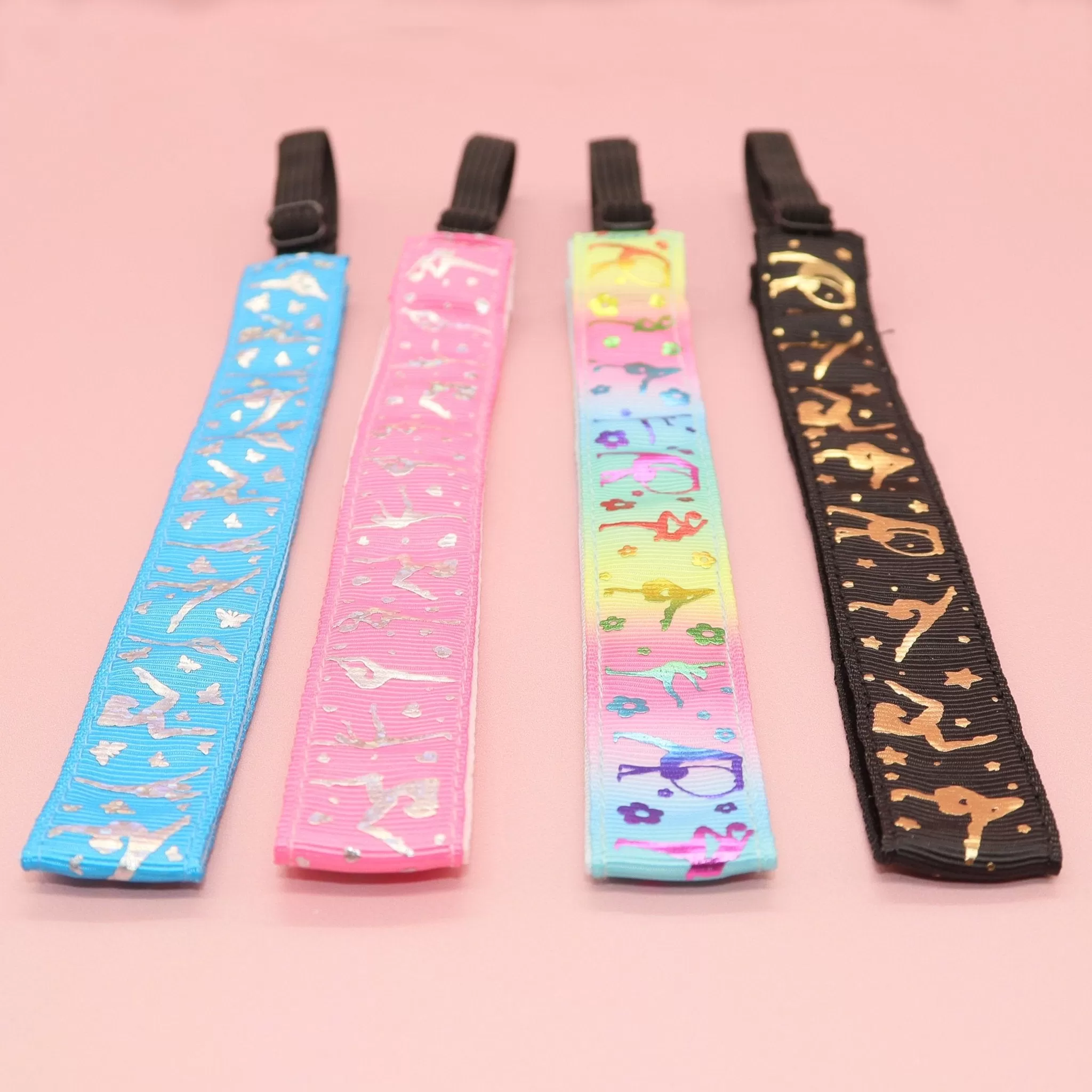 Adjustable No Slip Gymnastics Headbands - 4 Pack