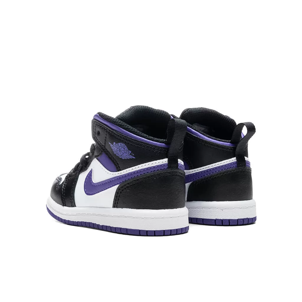 Air Jordan 1 Mid (TD) - Black/Dark Iris/White