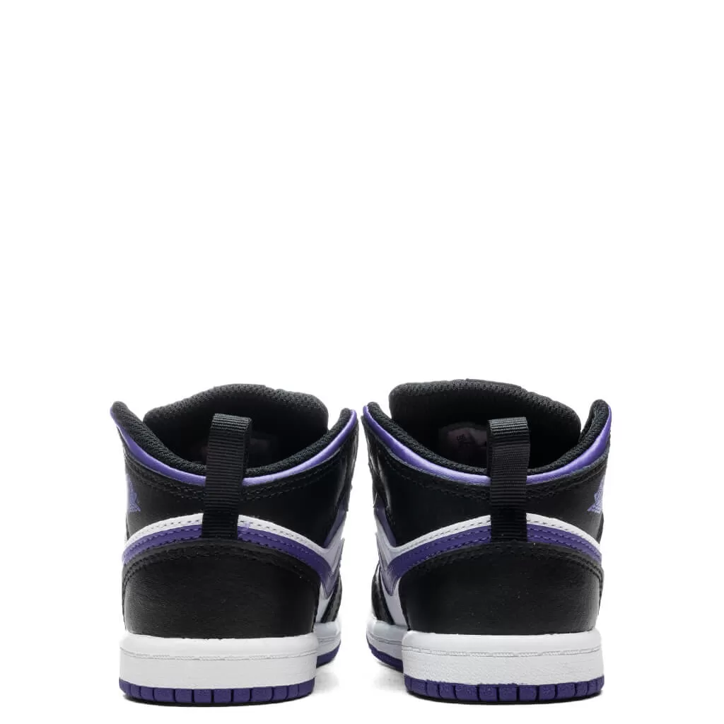 Air Jordan 1 Mid (TD) - Black/Dark Iris/White