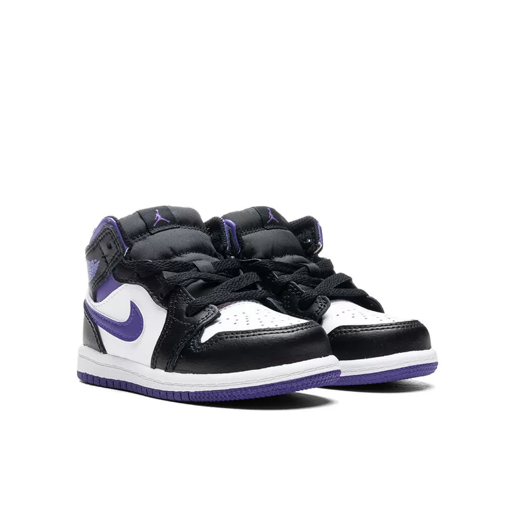 Air Jordan 1 Mid (TD) - Black/Dark Iris/White