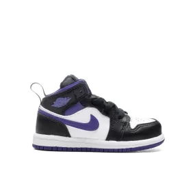 Air Jordan 1 Mid (TD) - Black/Dark Iris/White