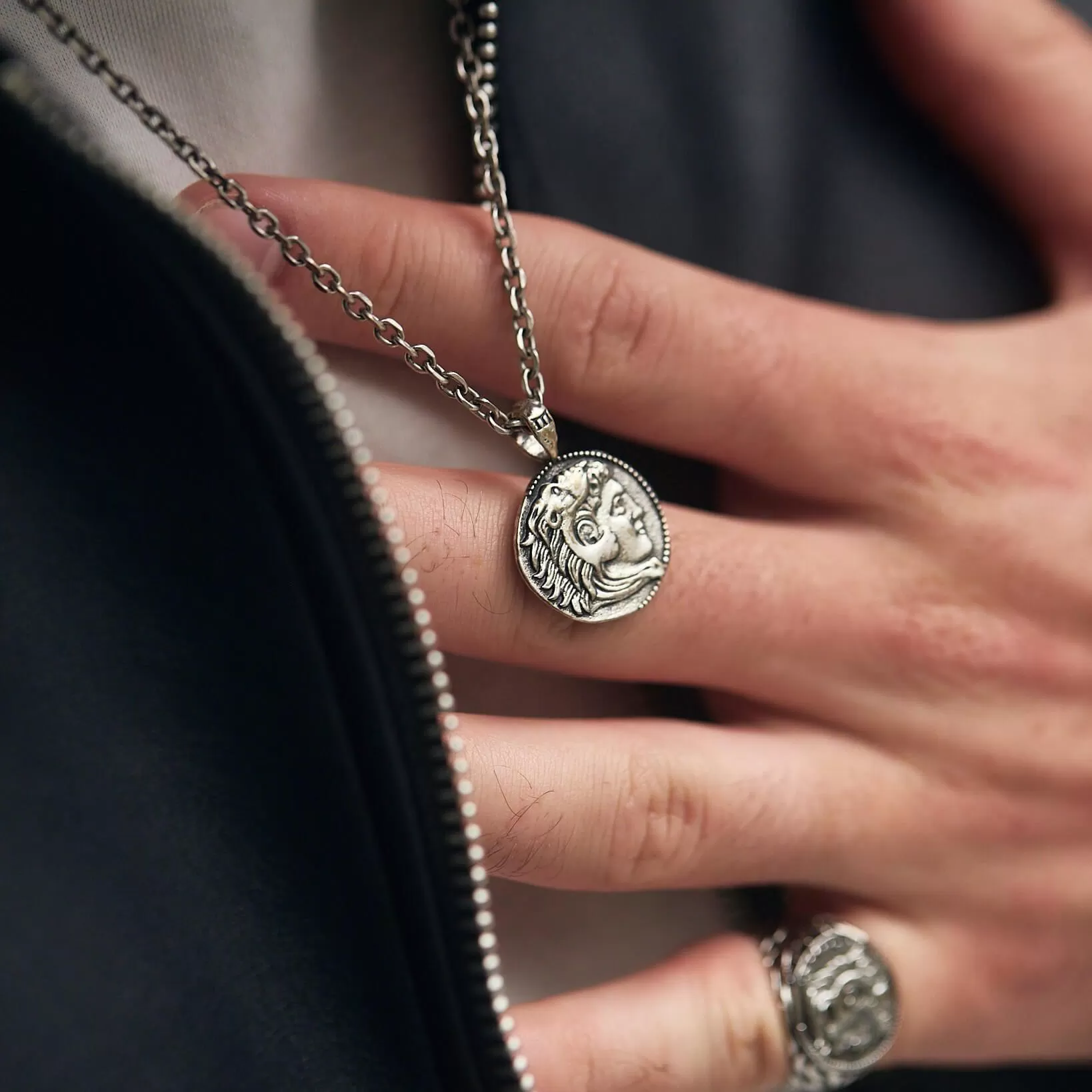 Alexander The Great Pendant - Ancient Silver