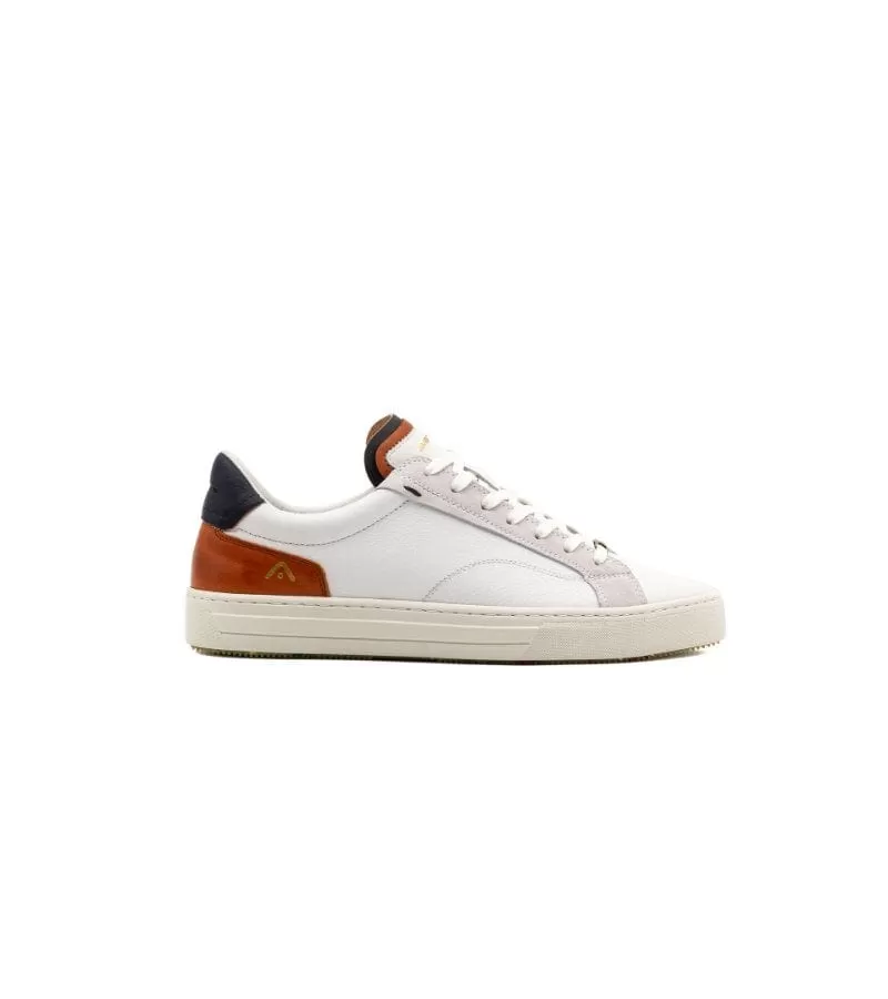 Ambitious Mens Premium White Leather Fashion Trainer 11218-1861AM