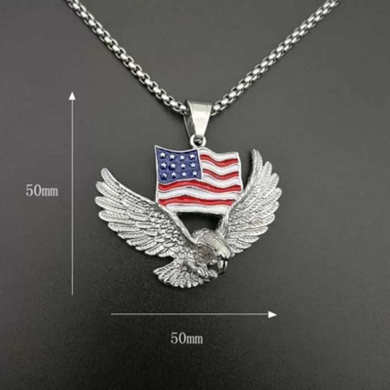 American Eagle Necklace /  American Flag Necklace / American Flag Jewelry