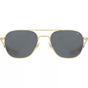 American Optical Big Original Pilot Sunglasses Bayonet | Gold/Polarized Nylon