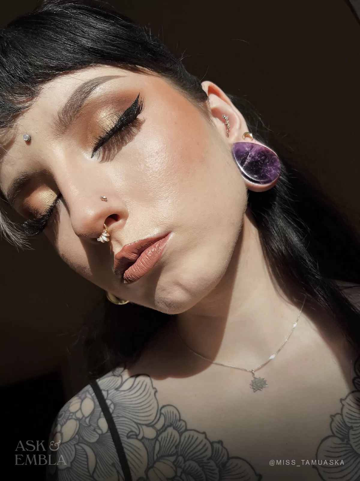 Amethyst Teardrop Plugs