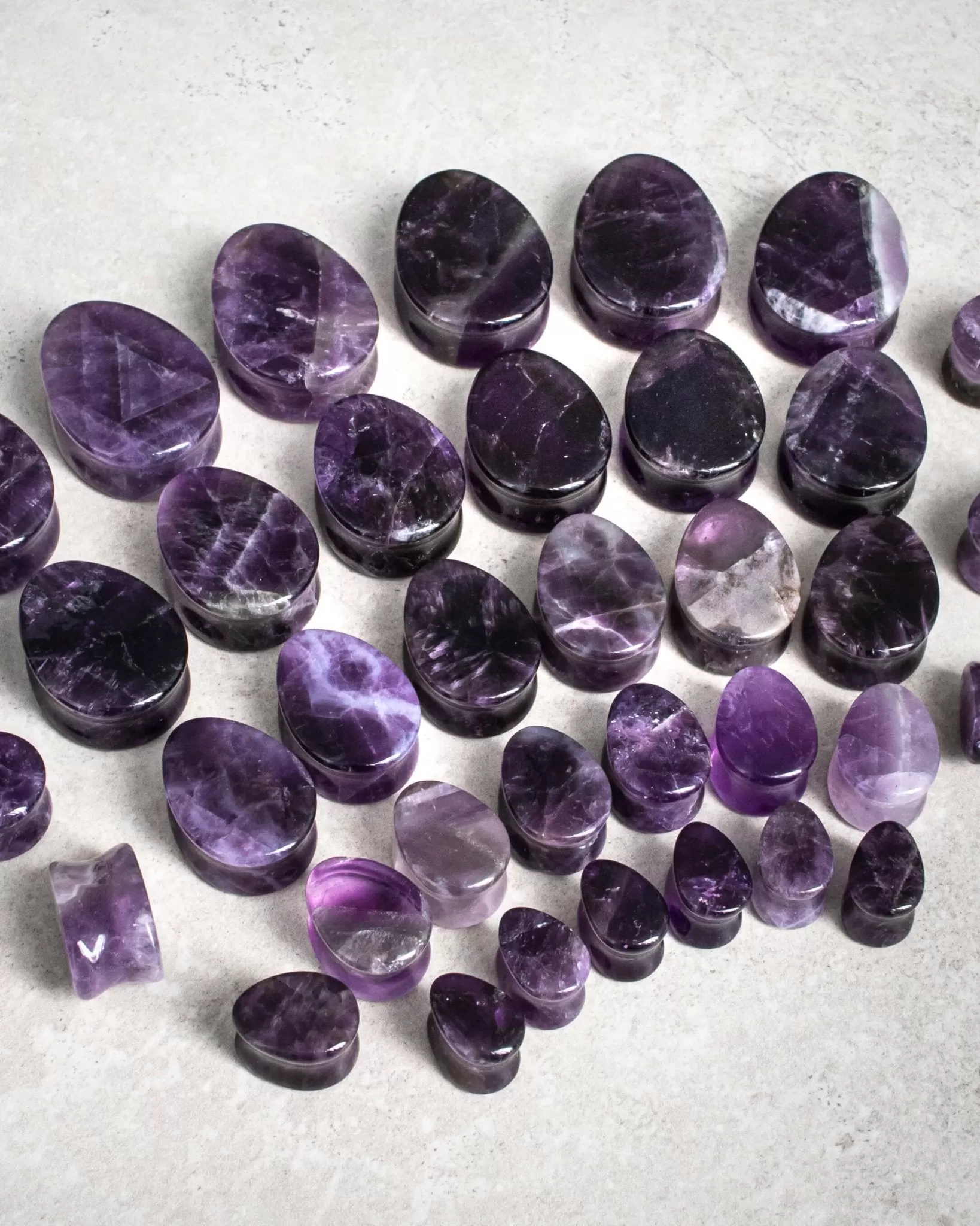 Amethyst Teardrop Plugs