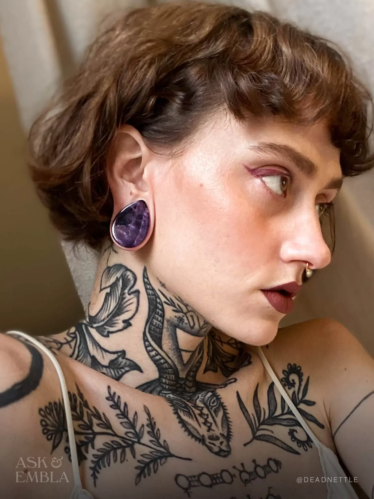 Amethyst Teardrop Plugs