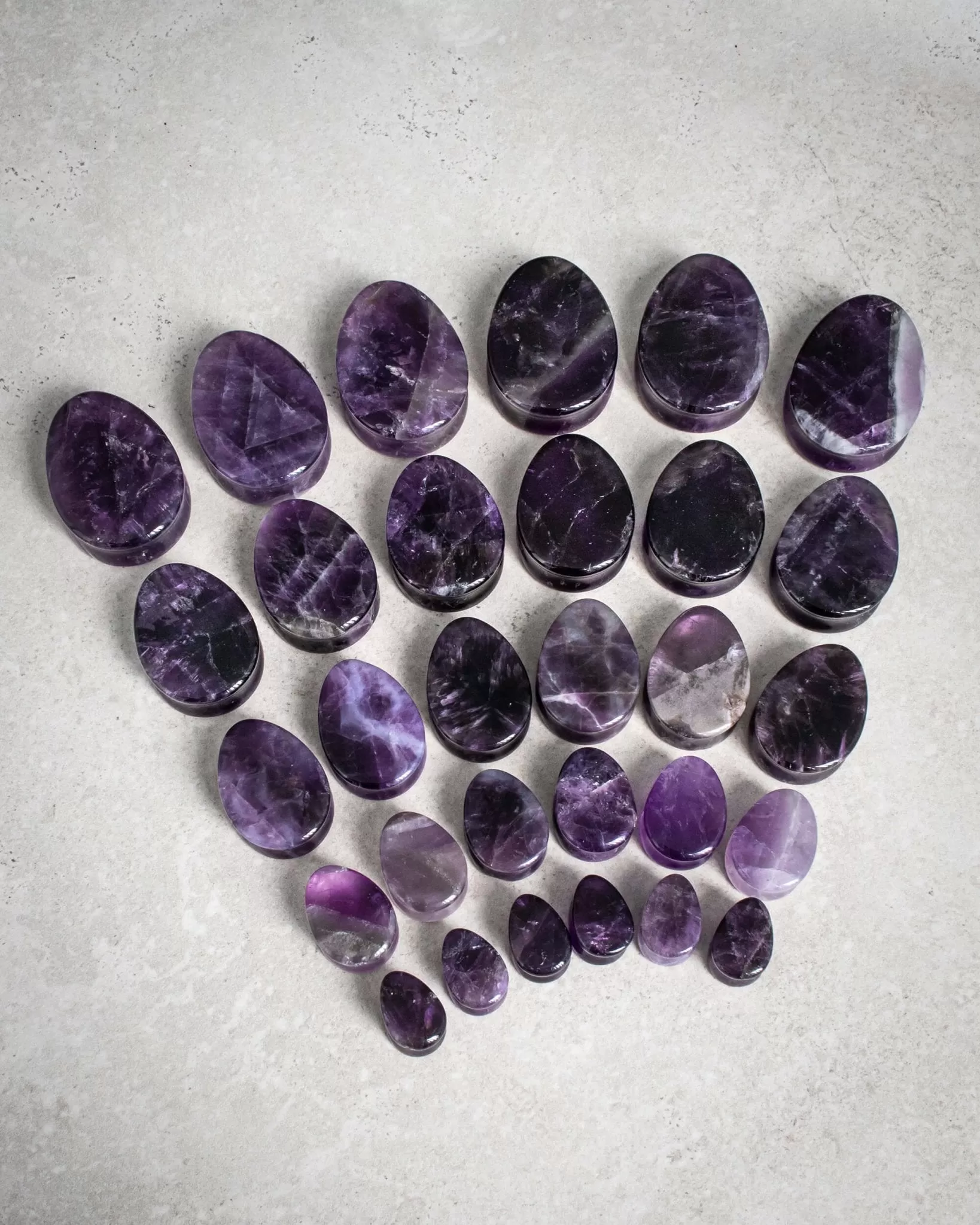 Amethyst Teardrop Plugs