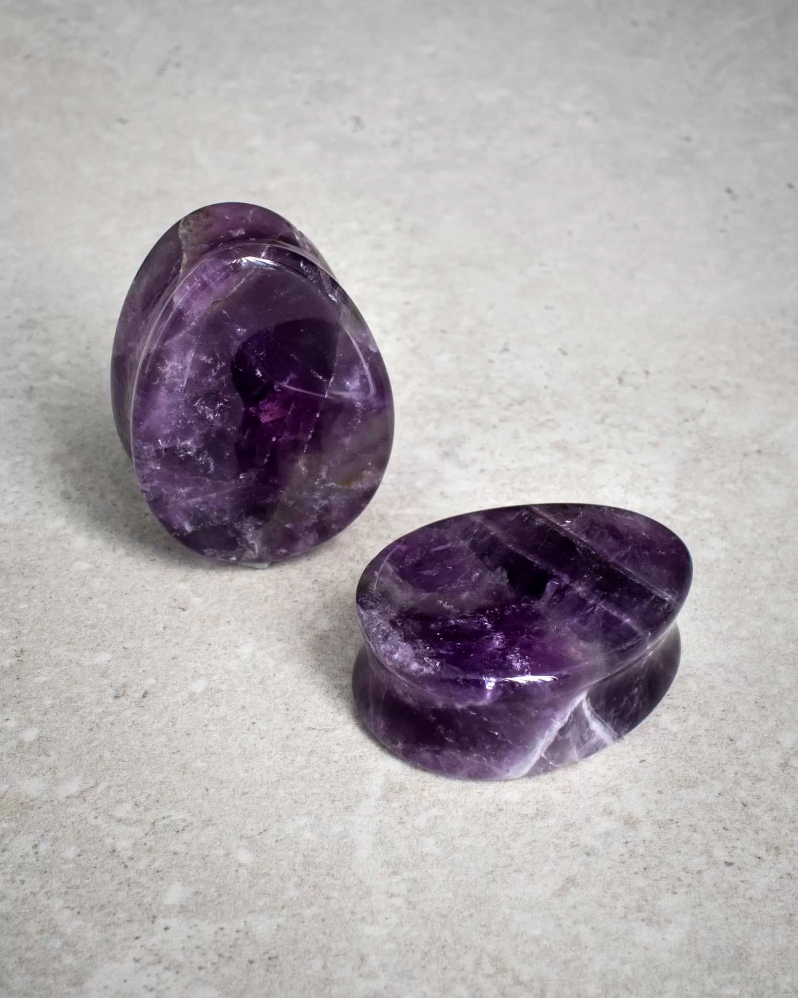 Amethyst Teardrop Plugs