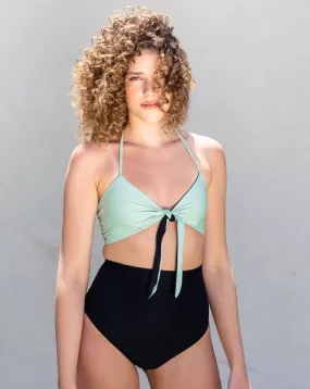 Anna - Reversible Bikini  Green & Black