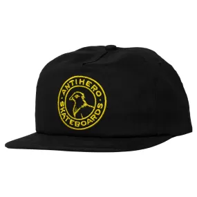 Anti Hero - Basic Pigeon Round Snapback Black/Gold