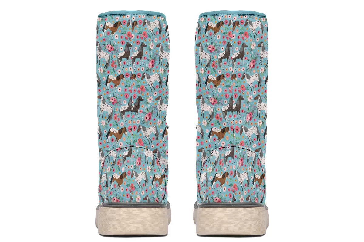 Appaloosa Horse Flower Polar Vibe Boots