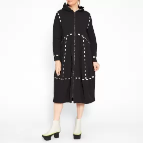 Archer Black Coat with Stripe