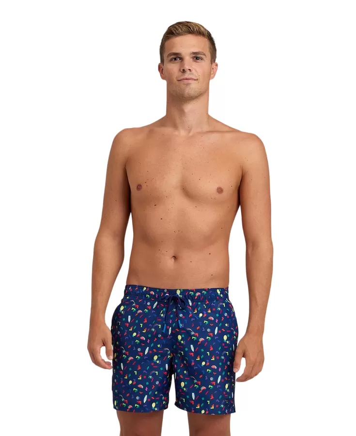 Arena men's swim trunks Multi-print Boxer 005980750 blue