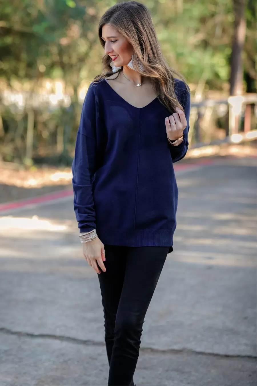 Arianna V-Neck Lightweight Sweater