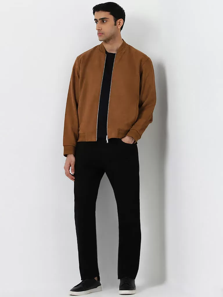 Ascot Tan Suede-Finish Relaxed-Fit Jacket