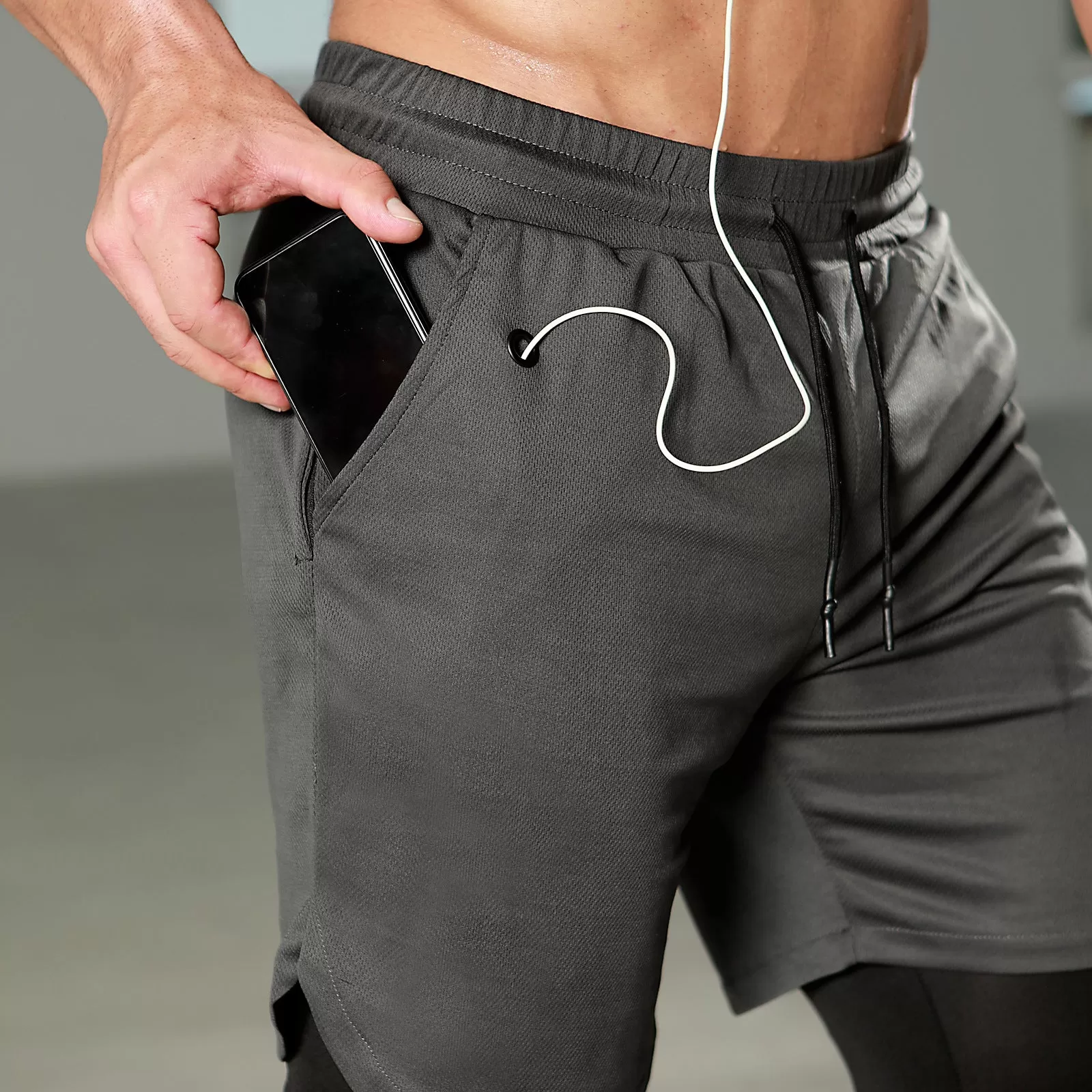 ATHLETIC QUICK DRY 2 IN 1 RUNNING PANTS