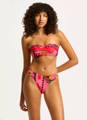 Atlantis Ruched Side Bikini Bottom - Paradise Pink