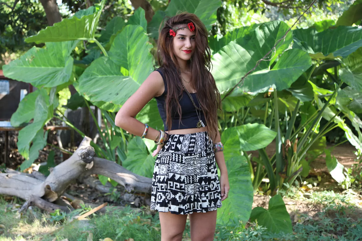 Aztec Tribal Geometric Skirt