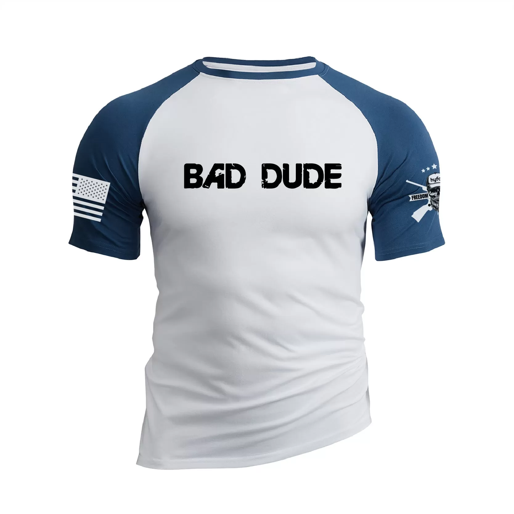 BAD DUDE RAGLAN GRAPHIC TEE